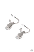 Load image into Gallery viewer, Borderline Baddie - White Hoop Earrings