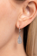Load image into Gallery viewer, Borderline Baddie - White Hoop Earrings