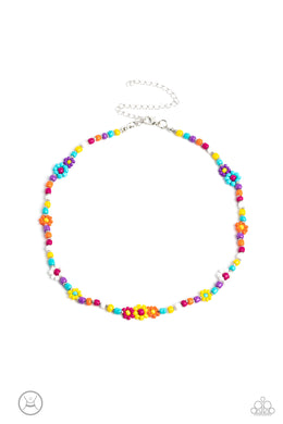 Flower Child Flair - Multi BL/MT Choker Necklace