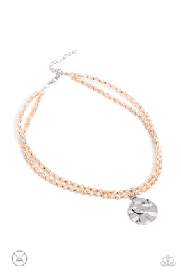 Compacted Cosmos - Pink Choker Necklace