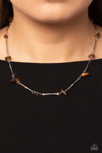 Chiseled Construction - Brown Necklace