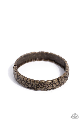Grounded Grace - Brass Hinged Bracelet