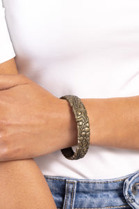 Grounded Grace - Brass Hinged Bracelet