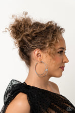 Load image into Gallery viewer, Theater HOOP - White Hoop Earrings