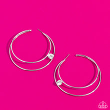 Load image into Gallery viewer, Theater HOOP - White Hoop Earrings