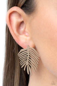 The FROND Row - Gold Post Earrings