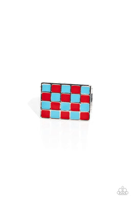 Checkerboard Craze - Red Ring