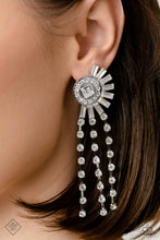 Load image into Gallery viewer, Torrential Twinkle - White Post Earrings