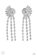 Load image into Gallery viewer, Torrential Twinkle - White Post Earrings