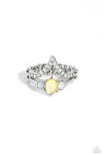 Load image into Gallery viewer, Chevron Celebrity - Yellow Dainty Ring