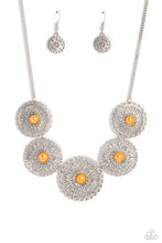Load image into Gallery viewer, Chrysanthemum Craze - Orange Necklace