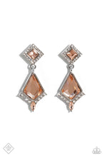Load image into Gallery viewer, Dapper Display - Orange Post Earrings