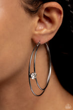 Load image into Gallery viewer, Theater HOOP - Black Gunmetal Hoop Earrings