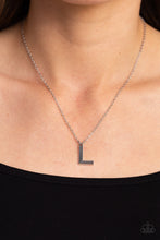 Load image into Gallery viewer, Leave Your Initials - L - Silver Necklace