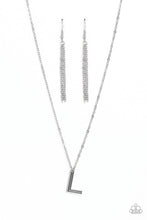 Load image into Gallery viewer, Leave Your Initials - L - Silver Necklace