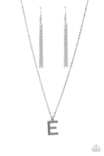 Load image into Gallery viewer, Leave Your Initials - Silver - E Necklace