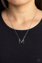 Load image into Gallery viewer, Leave Your Initials - M - Silver Necklace
