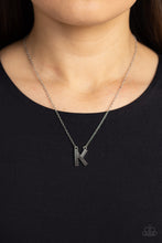 Load image into Gallery viewer, Leave Your Initials - K - Silver Necklace