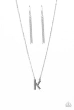 Load image into Gallery viewer, Leave Your Initials - K - Silver Necklace