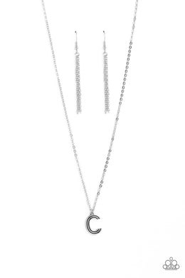Leave Your Initials - Silver - C Necklace