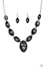 Load image into Gallery viewer, Pressed Flowers - Black Necklace