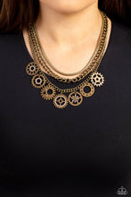 Load image into Gallery viewer, Running Out of STEAMPUNK - Brass Necklace