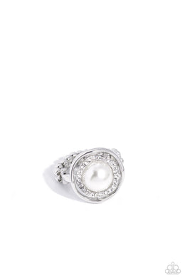 Chic Center - White Dainty Ring