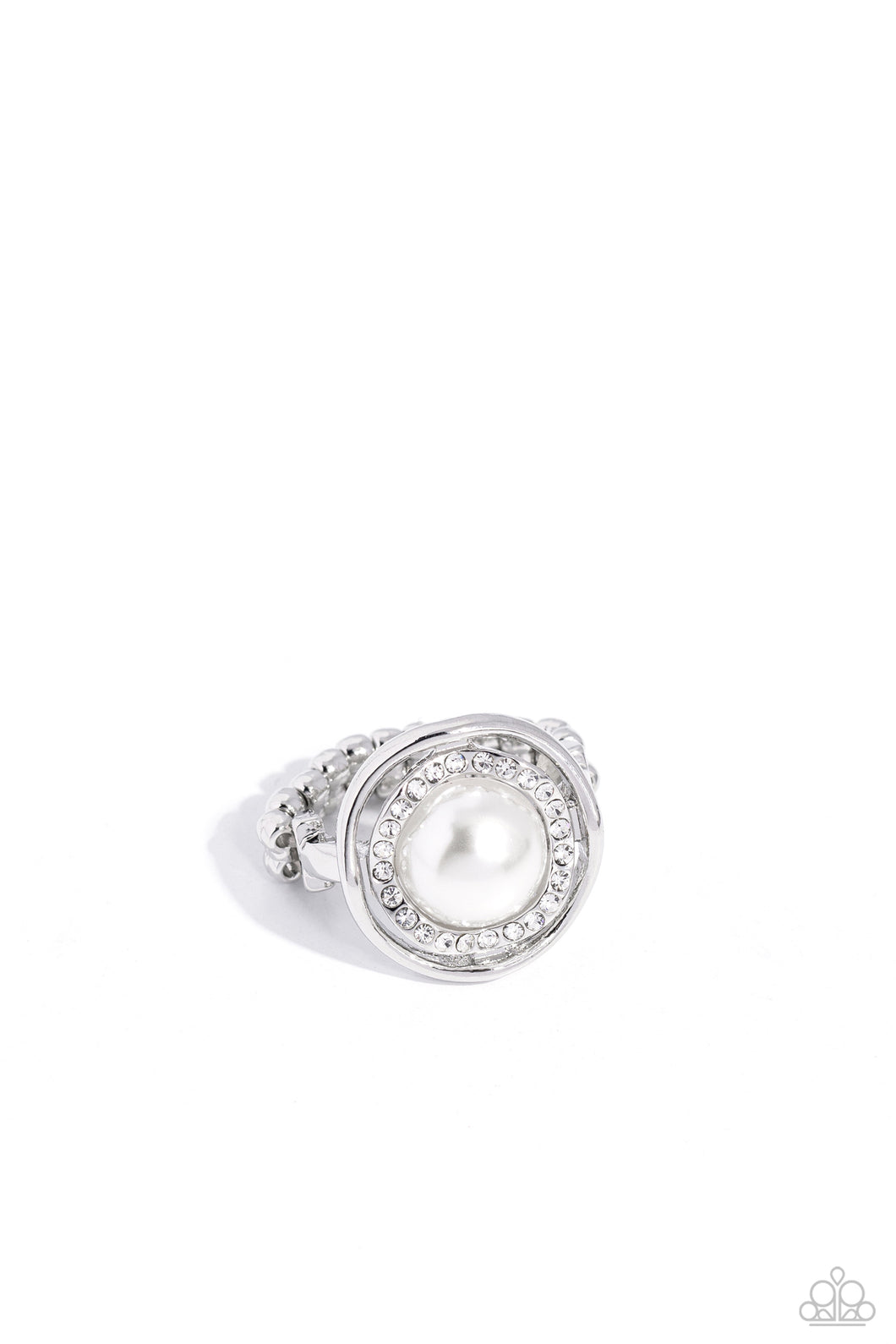 Chic Center - White Dainty Ring