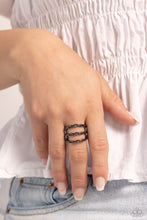 Load image into Gallery viewer, Corded Command - Black Gunmetal Ring