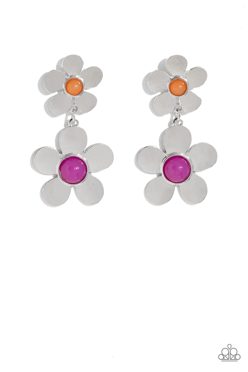 Fashionable Florals - Pink Post Earrings