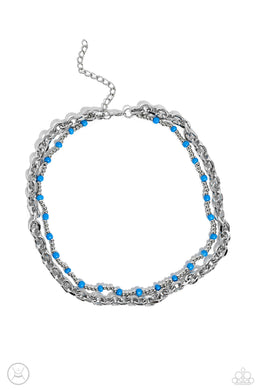 A Pop of Color - Blue Necklace