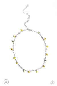 Beach Ball Bliss - Yellow Choker Necklace