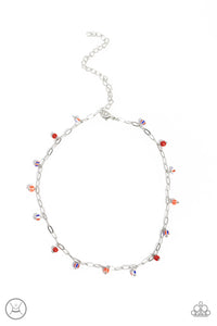 Beach Ball Bliss - Red Choker Necklace