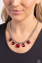 Load image into Gallery viewer, Alternating Audacity - Red Necklace