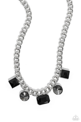 Alternating Audacity - Black Necklace