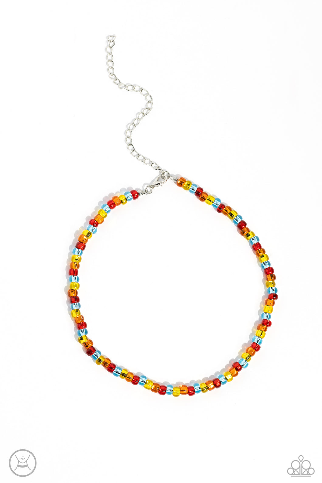 Colorfully GLASSY - Red Choker Necklace