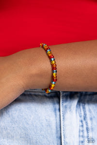 GLASS is in Session - Red Stretchy Bracelet