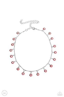 Delicate Display - Red Necklace