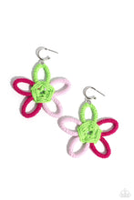 Load image into Gallery viewer, Spin a Yarn - Pink Hoop Earrings