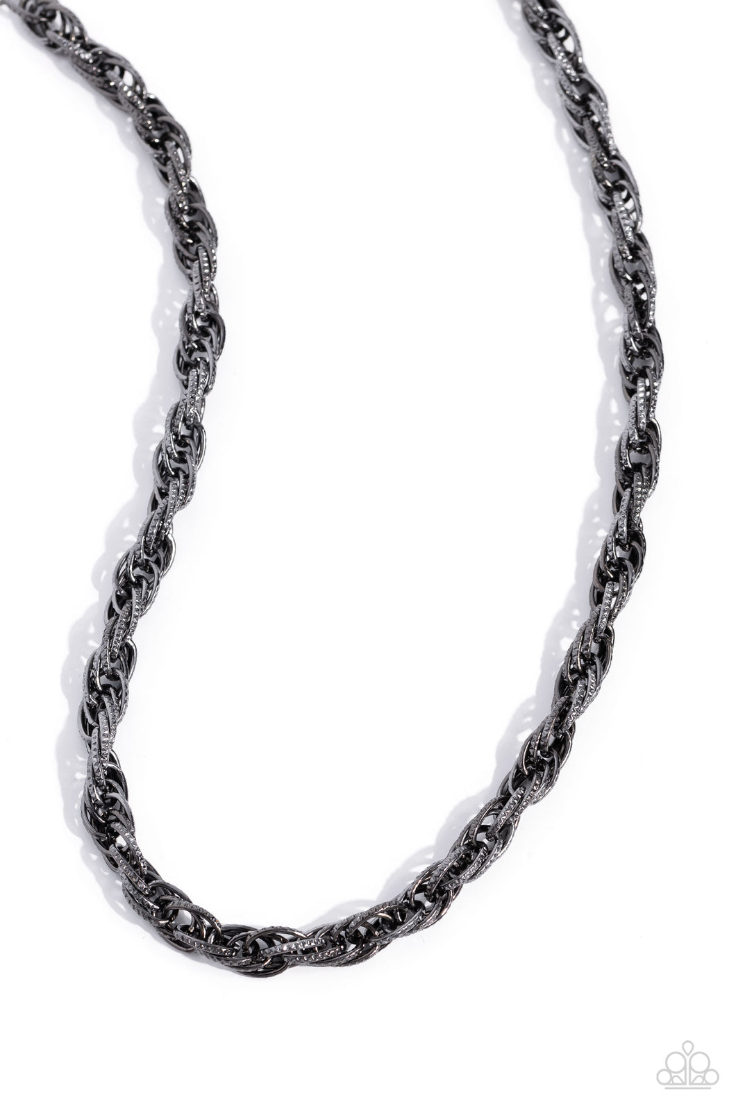 Braided Ballad - Black (Gunmetal) Necklace