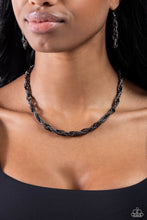 Load image into Gallery viewer, Braided Ballad - Black (Gunmetal) Necklace
