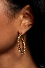 Load image into Gallery viewer, Braided Bravado - Gold Hoop Earrings