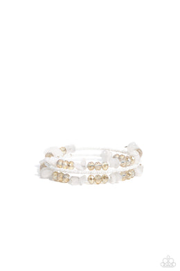 Notoriously Nuanced - White Coil Bracelet