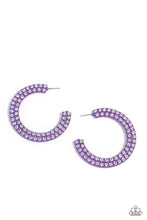 Load image into Gallery viewer, Flawless Fashion - Purple Hoop Earrings