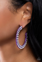 Load image into Gallery viewer, Flawless Fashion - Purple Hoop Earrings