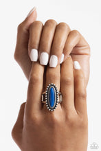 Load image into Gallery viewer, Oblong Occasion - Blue Ring