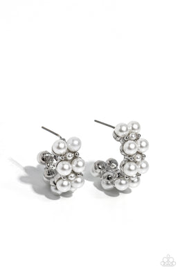 White Collar Wardrobe - White Hoop Earrings