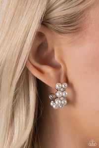 White Collar Wardrobe - White Hoop Earrings