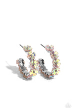 Load image into Gallery viewer, Floral Focus - Pink Hoop Earrings