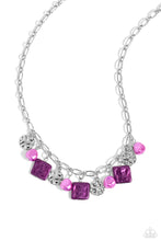 Load image into Gallery viewer, Sophisticated Squared - Purple Necklace